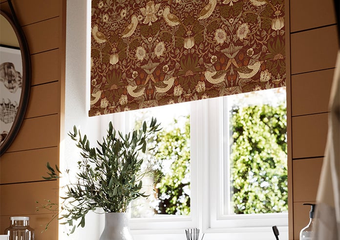 William Morris At Home Strawberry Thief, Acorn - Twist&Fit Roller Blind - Image 5